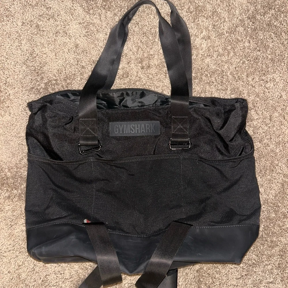 Gymshark Black Duffel Tote with Dual Carry Straps